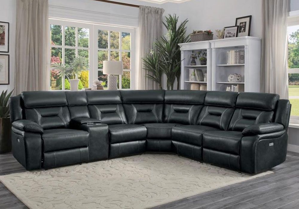 Aviator Dark Gray Power Recliner Sectional