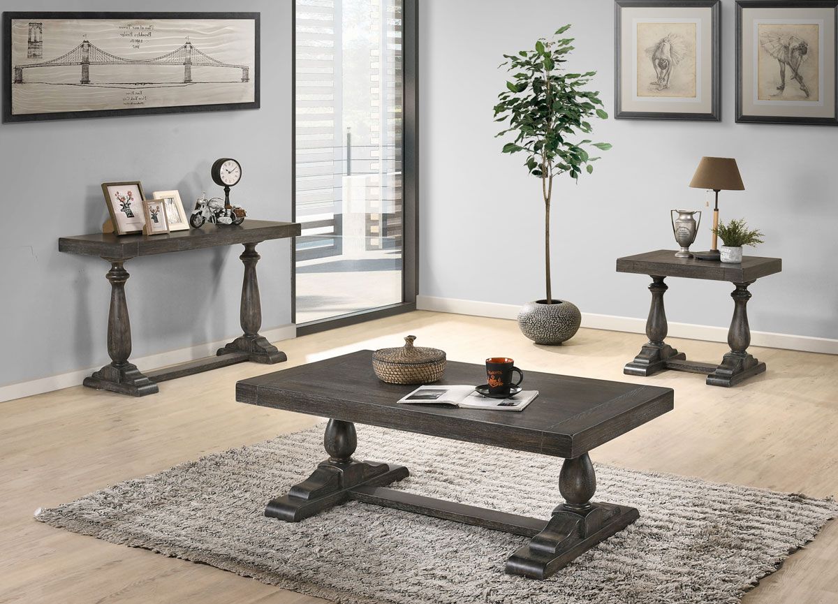 Avondale Coffee Table Rustic Grey Finish