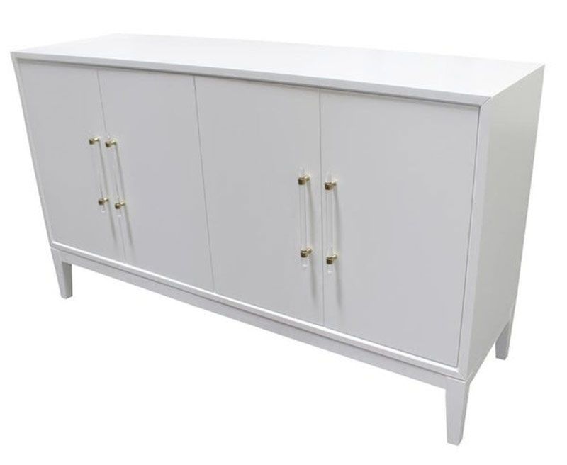 Azura White Server With Gold Accents