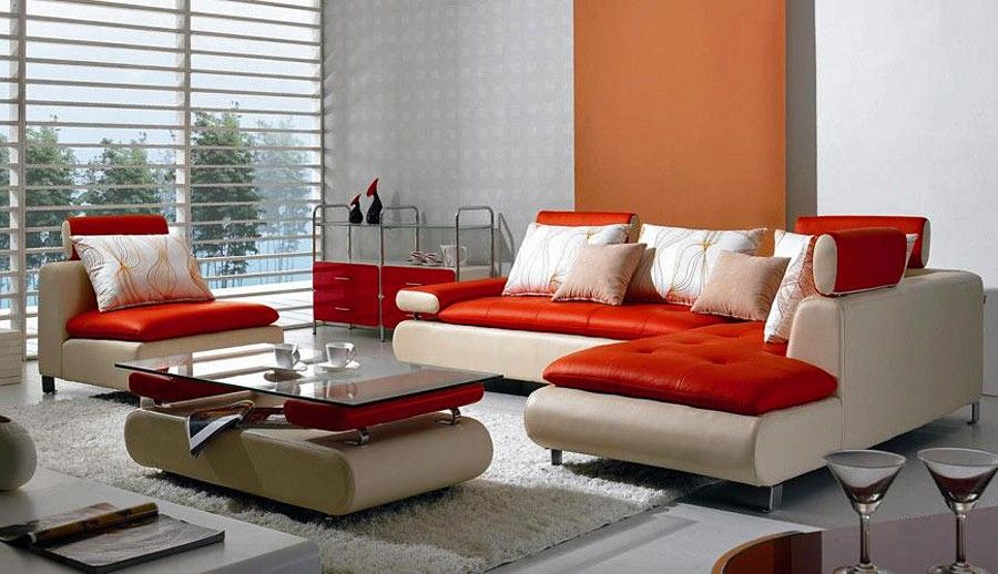 Modern Leather Sectional Sofa B 205