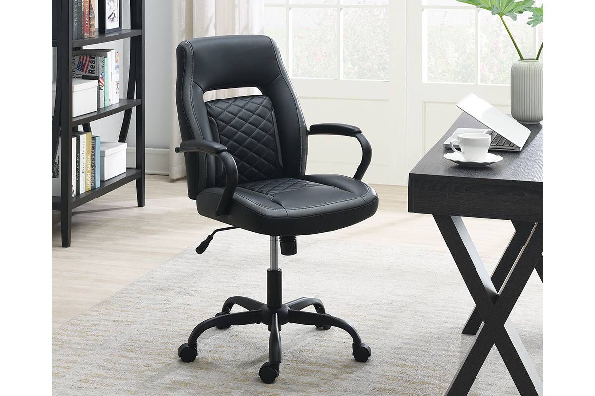 Balt Black Leather Office Chair