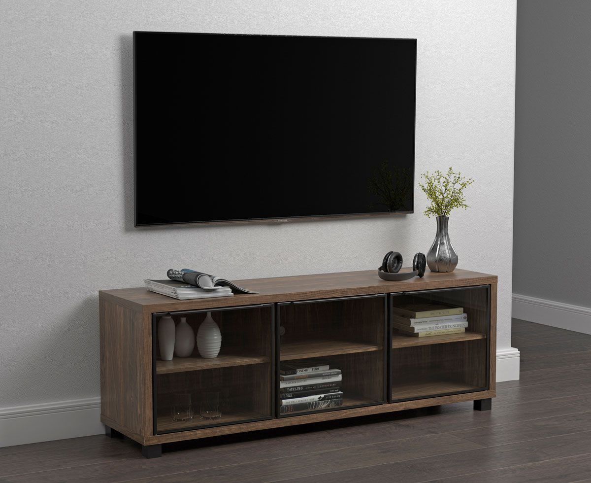 Bandera Aged Walnut Finish TV Stand