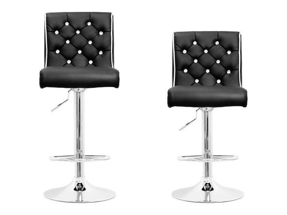 Barry Crystal Tufted Bar Stool Set of 2