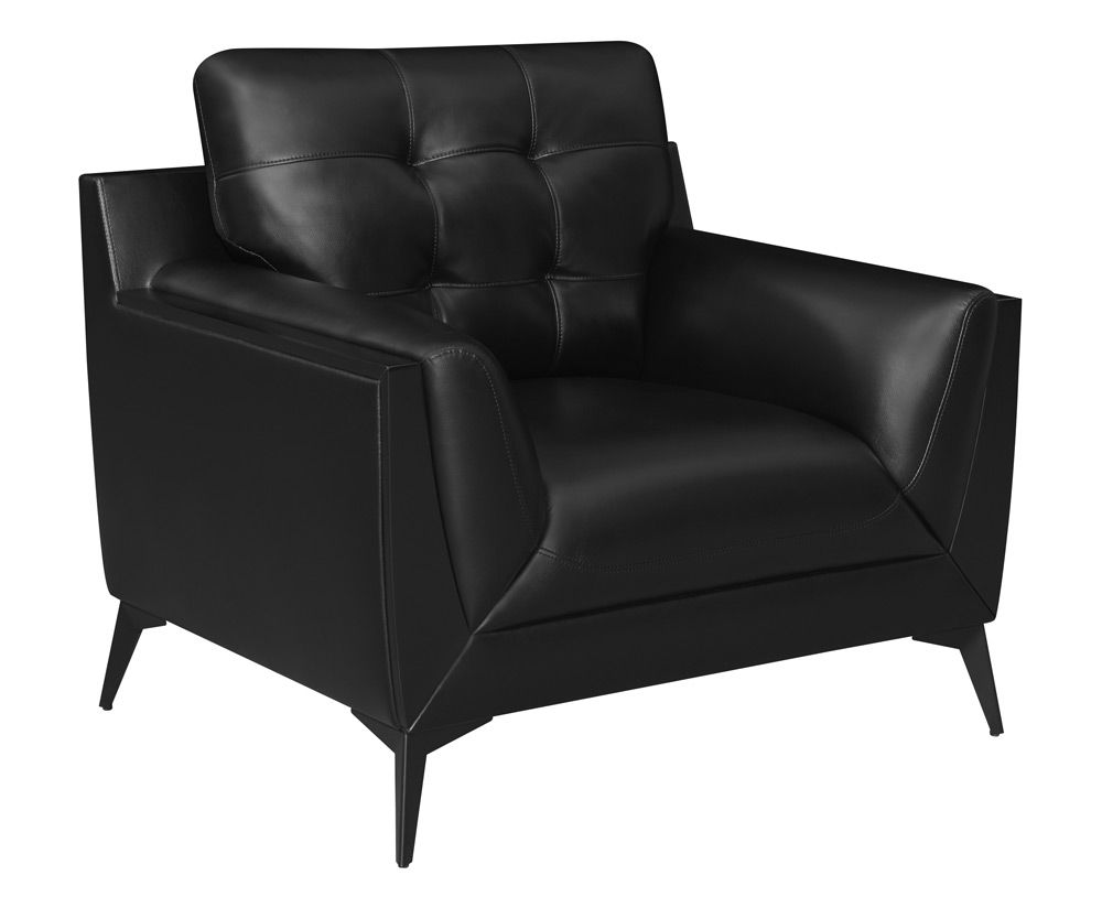 Bavaria Black Leather Chair