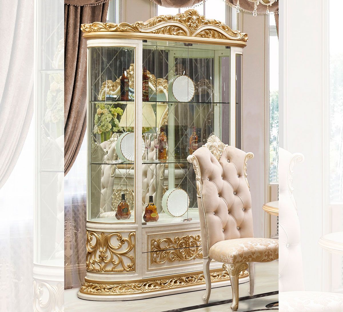 Bayard Victorian Style China Cabinet