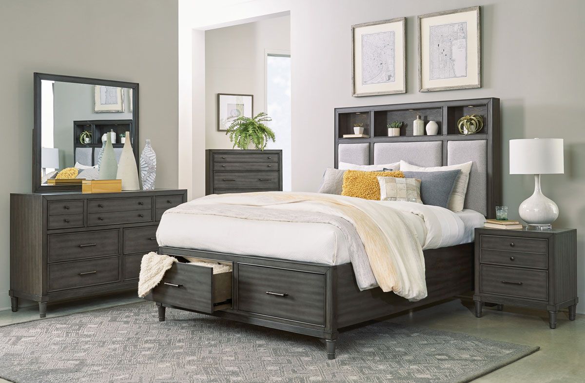 Bayler Grey Finish Bedroom Set