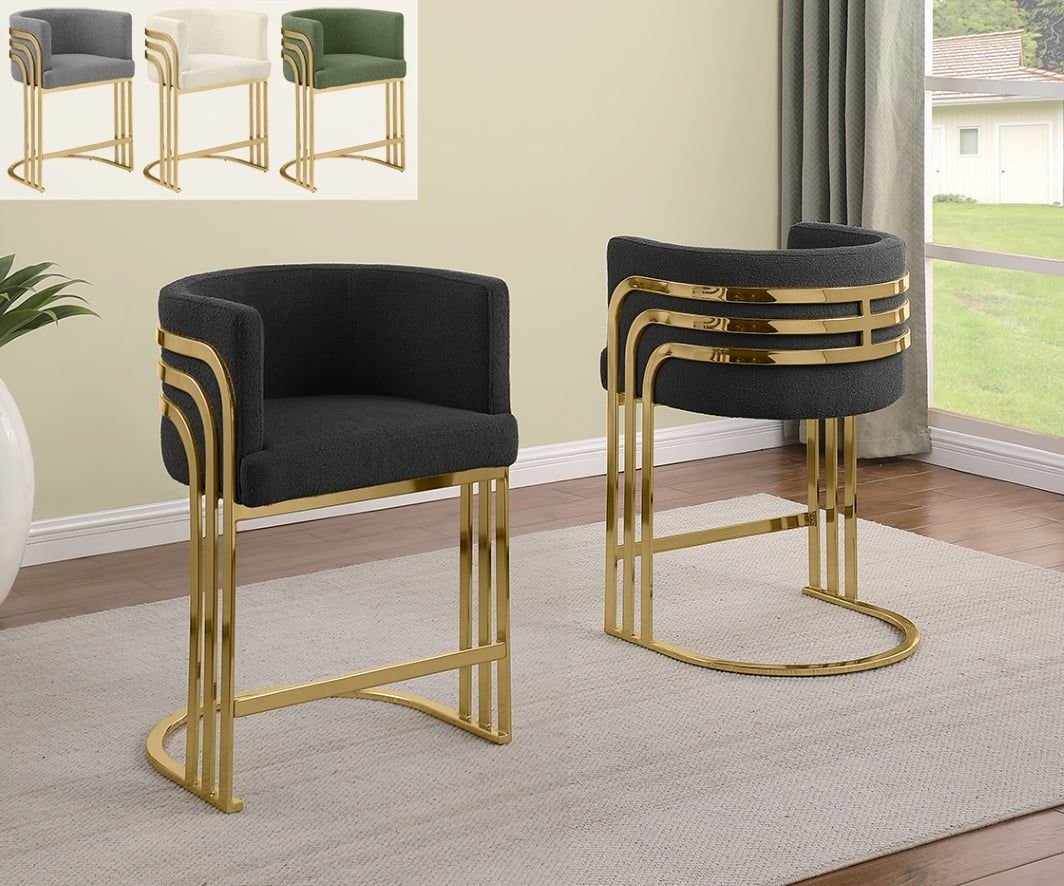 Beacon High Chairs Gold Frame