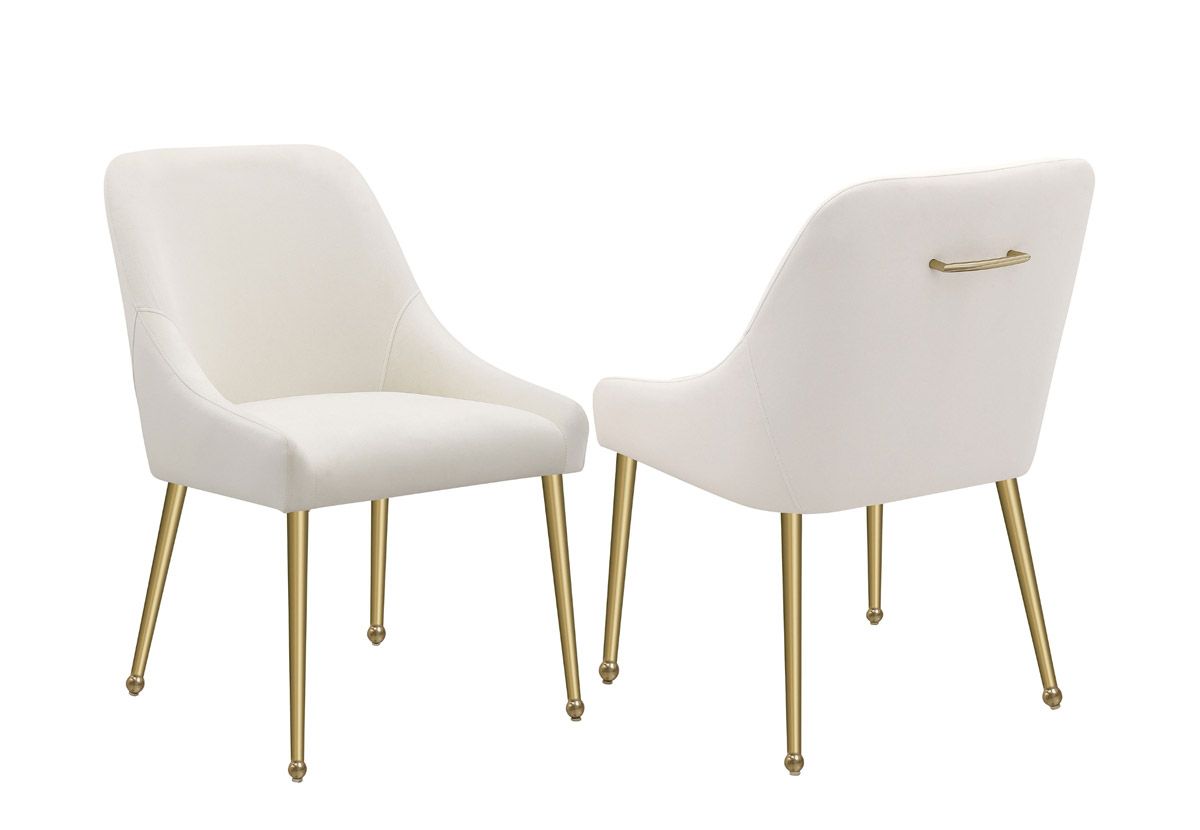 Beatrix Ivory Velvet Dining Chairs