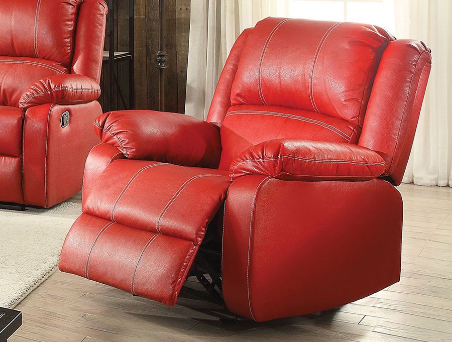 Beldan Red Leather Rocker Recliner Chair,Beldan Red Leather Recliner Sofa