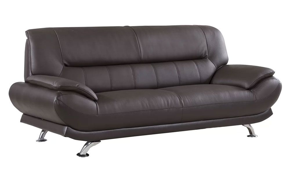 Bella Dark Chocolate Leather Sofa,Bella Dark Chocolate Leather Love Seat,Bella Dark Chocolate Genuine Leather Sofa