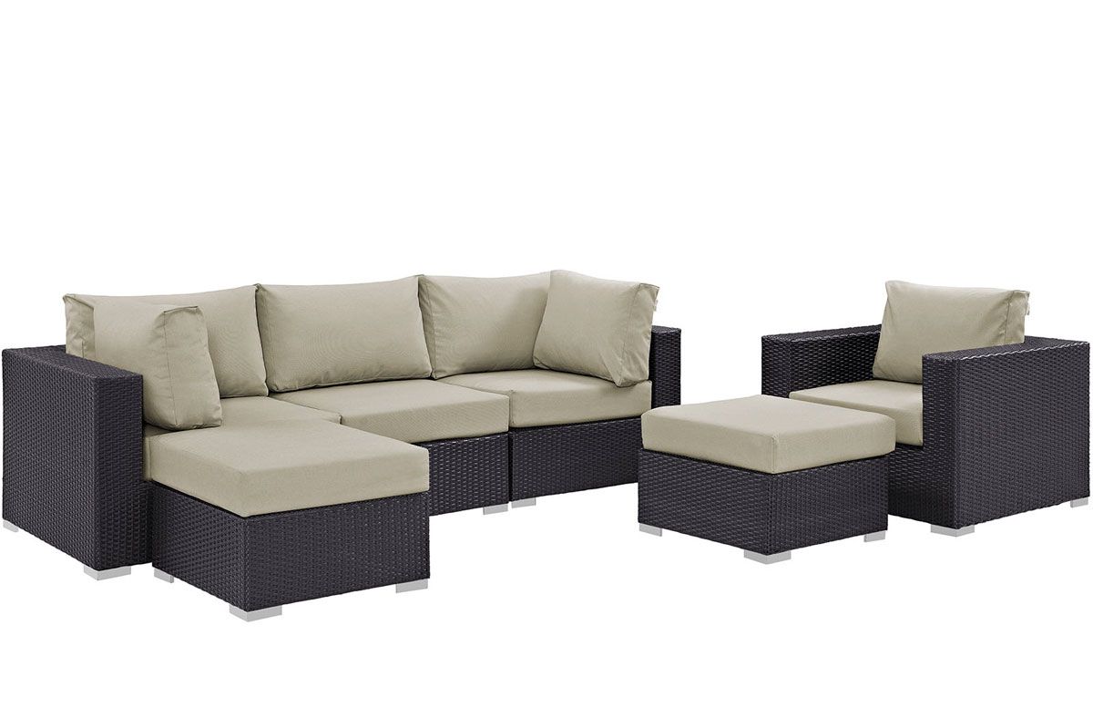 Belvedere Beige Outdoor Sectional Sofa Set