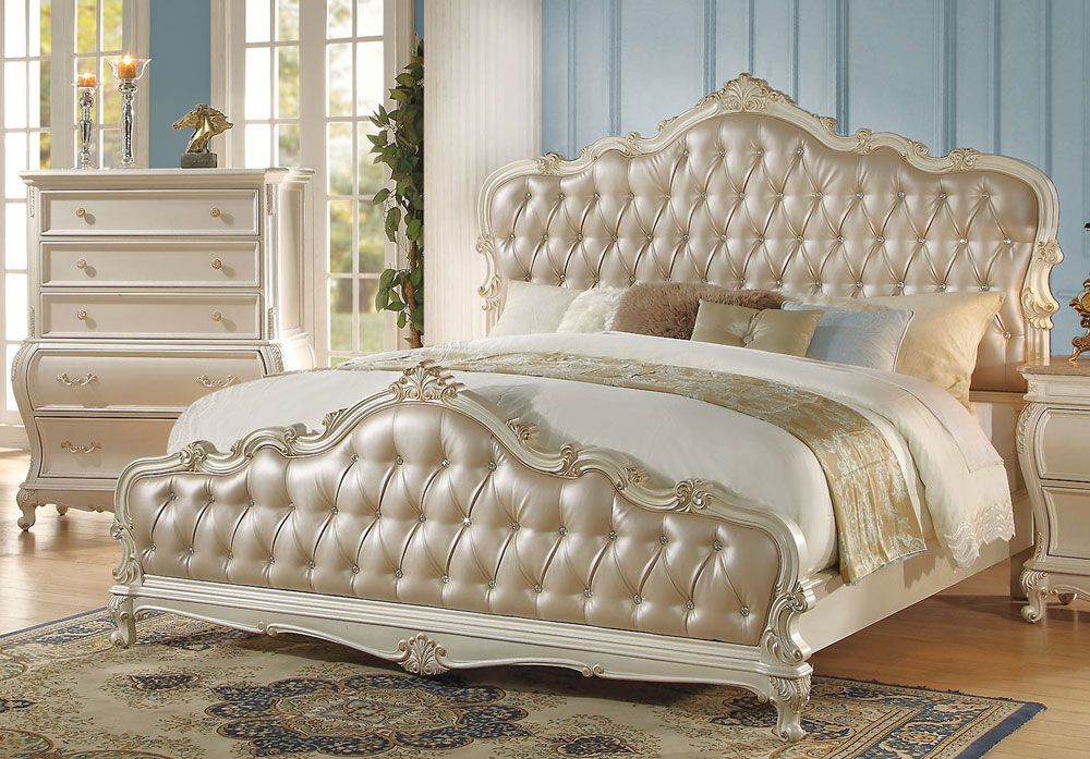 Bencivenni Tufted Leather Padded Classic Bed