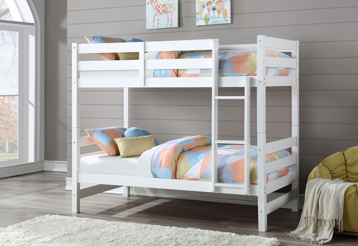 Benon White Finish Bunkbed