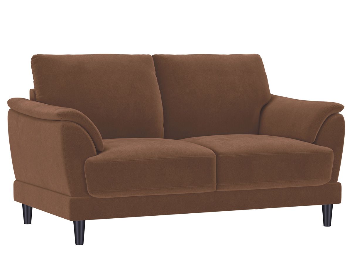 Beren Rust Fabric Loveseat