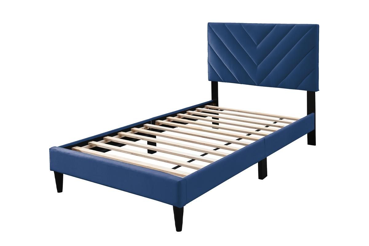 Bernal Navy Velvet Bed