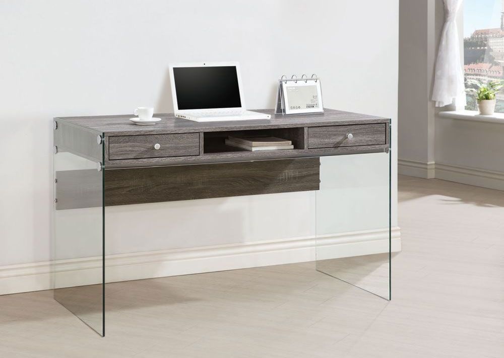 Bernice Weathered Grey Finish Desk