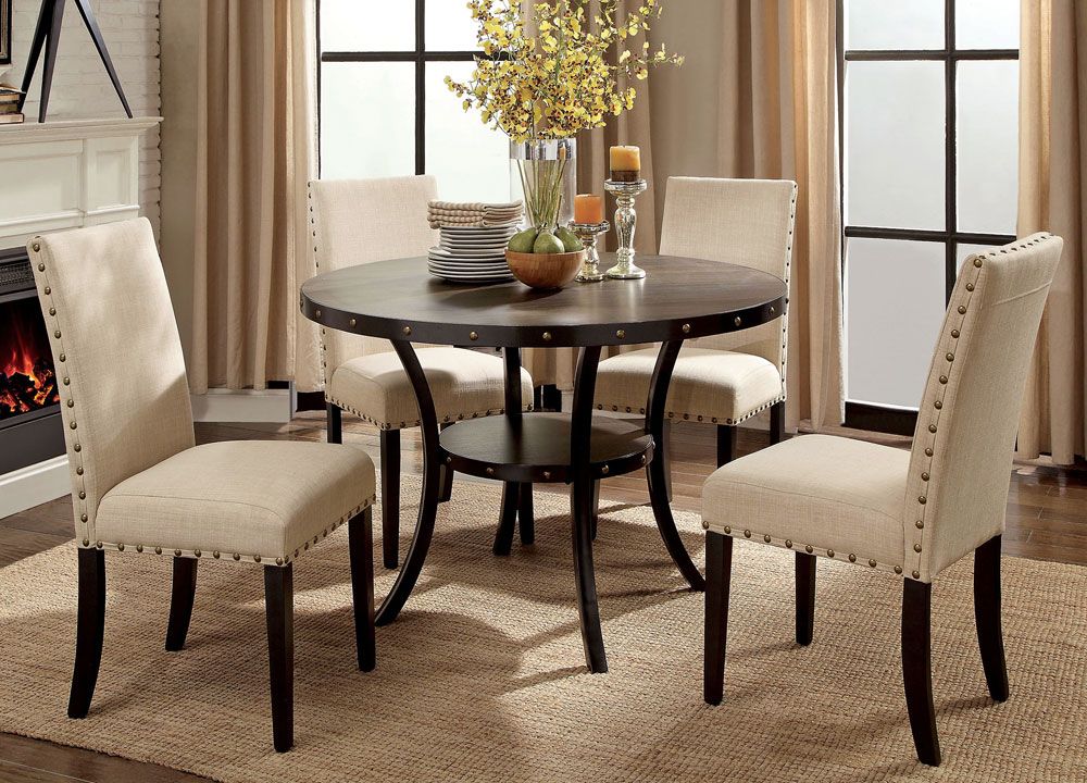Biony Industrial Style Round Table Set