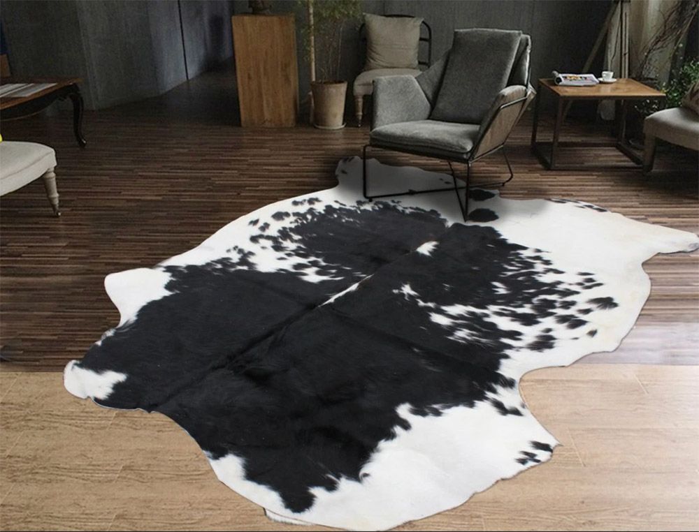 Black and White Cow Hide Pattern