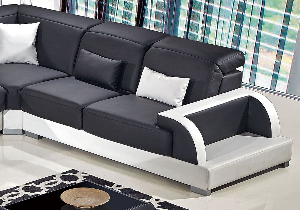 Ritz Black and White Long Chaise,Ritz Black and White Short Chaise,Ritz Modern Sectional With Coffee Table,Ritz Black and White Coffee Table,Ritz Love Seat and Corner
