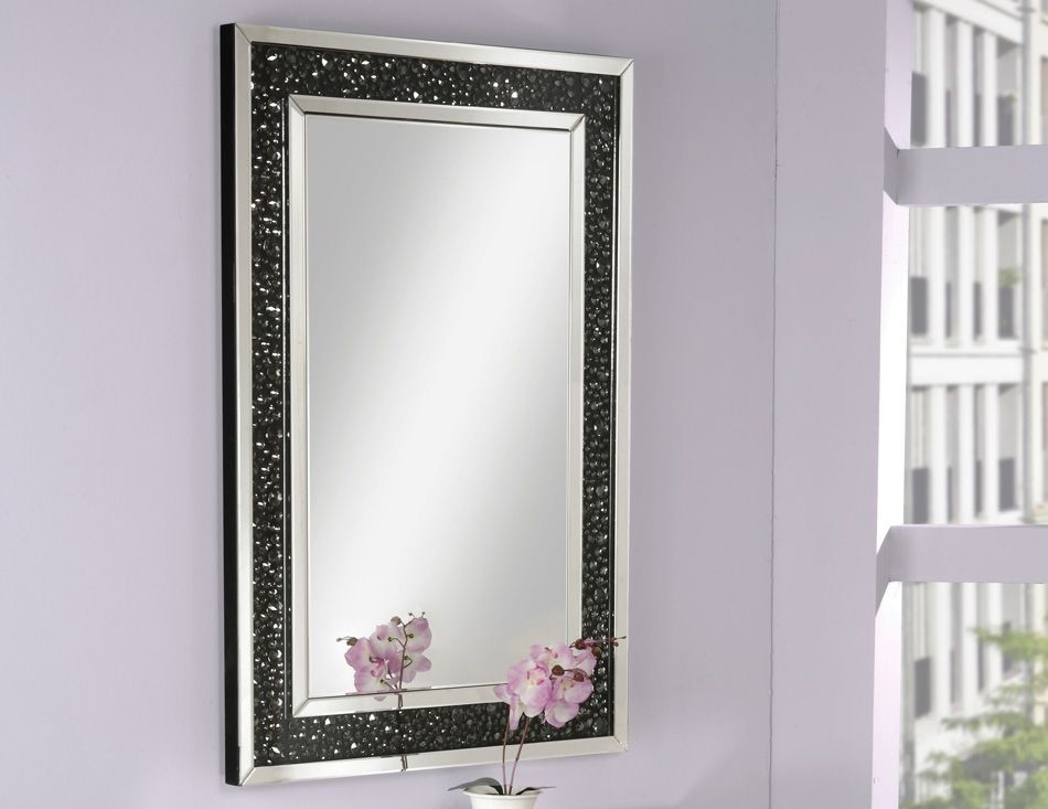 Blakes Wall Mirror With Black Stone Trim