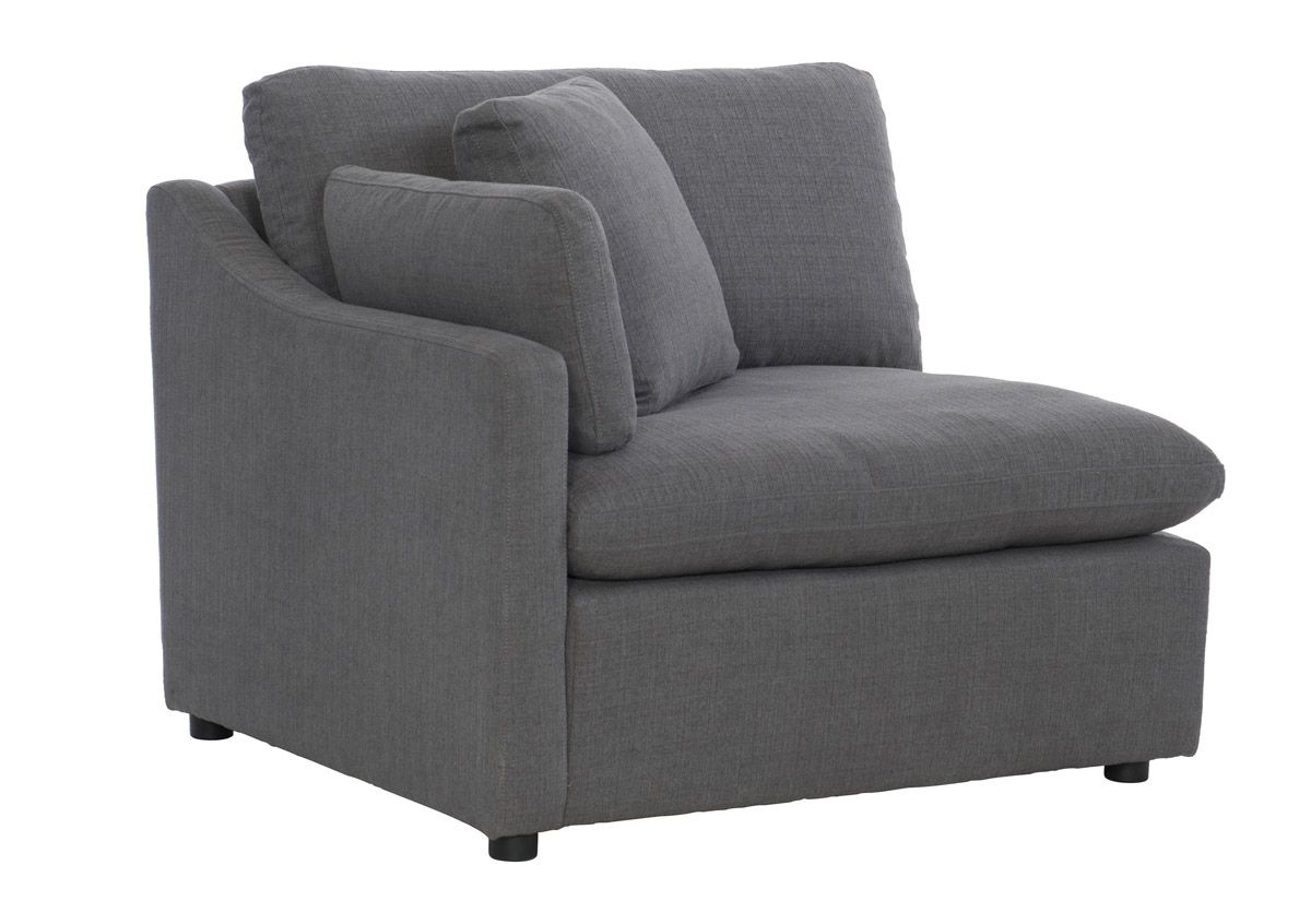 Blaze Grey Modular Left Facing Arm Chair