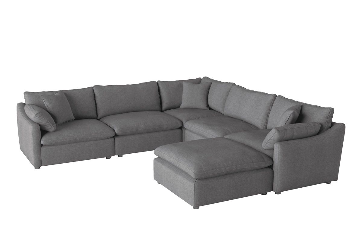 Blaze Grey Modular U-Shape Sectional