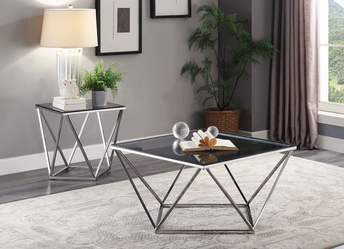 Boga Black Glass Top Coffee Table