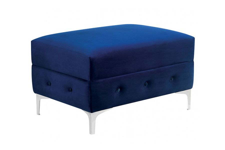 Bolton Navy Flannelette Ottoman