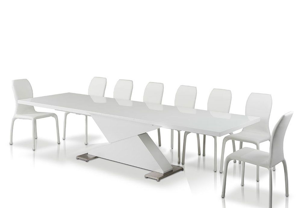 Bono Dining Table With Chairs,Bono White Lacquer Dining Table,Bono Dining Table Extension,Bono Dining Table Leaf