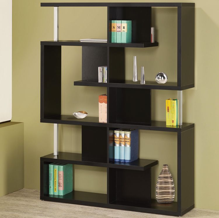 Borum Modern Style Black Bookcase