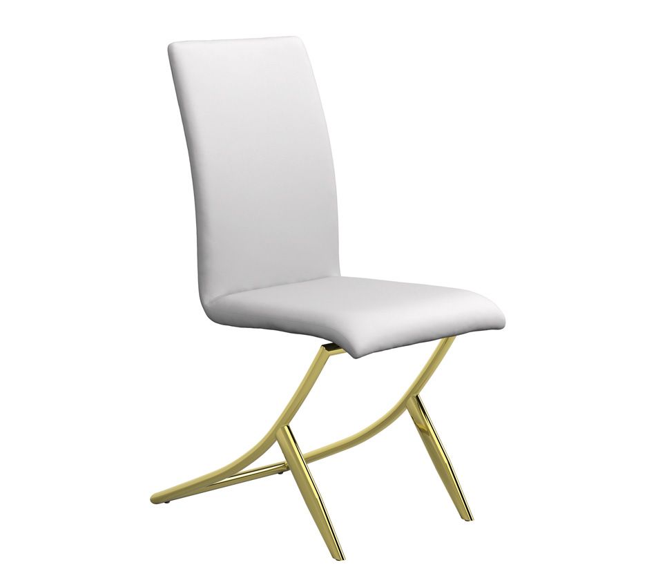 Brady White Gold Dining Chairs