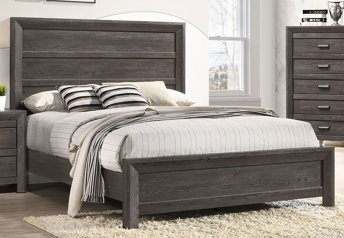 Brava Rustic Grey Finish Bed