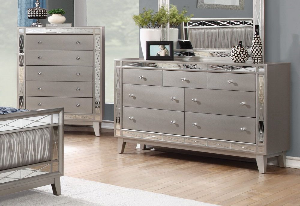 Brazia Mirrored Dresser and Chest