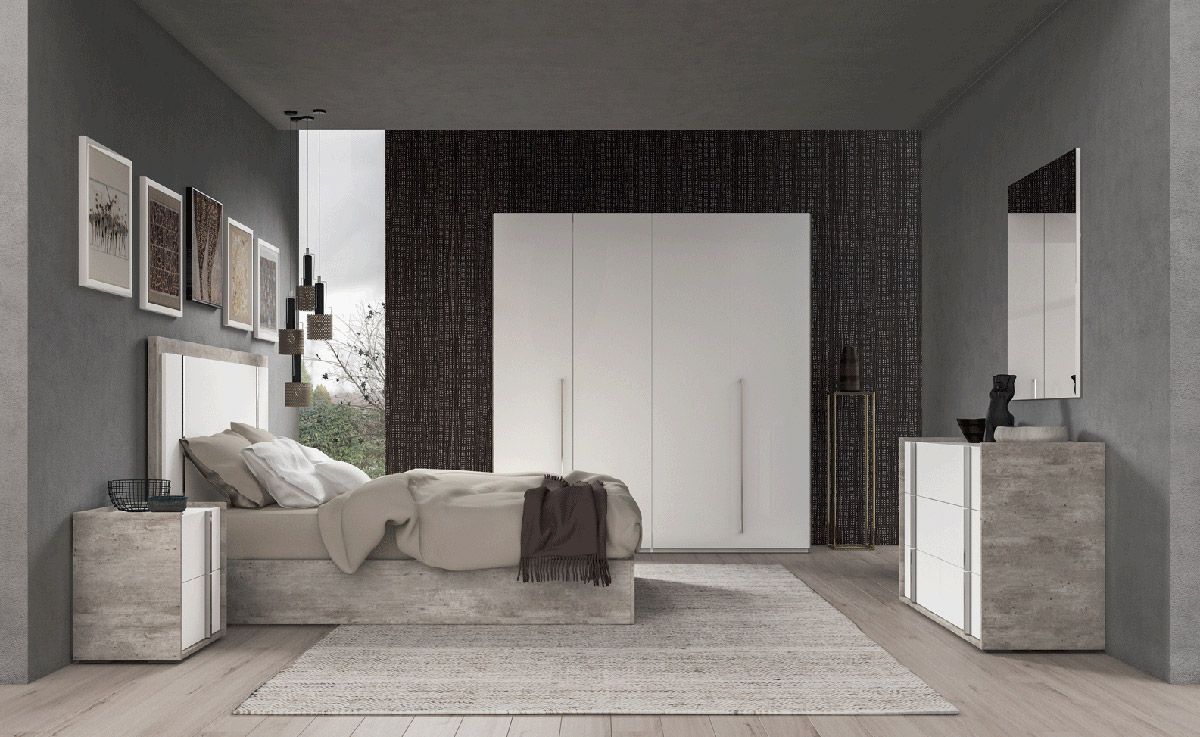 Briana Faux Concrete Bedroom Set