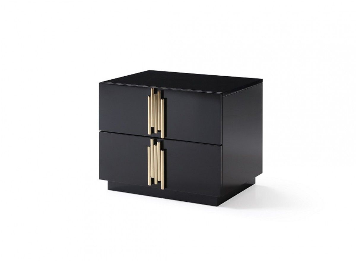 Brigham Black and Gold Night Stand