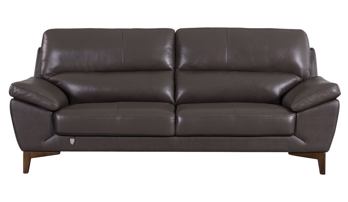 Brookville Brown Italian Leather Sofa