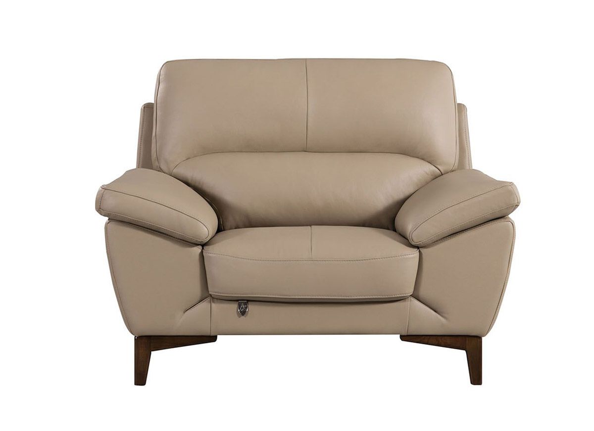 Brookville Tan Italian Leather Chair