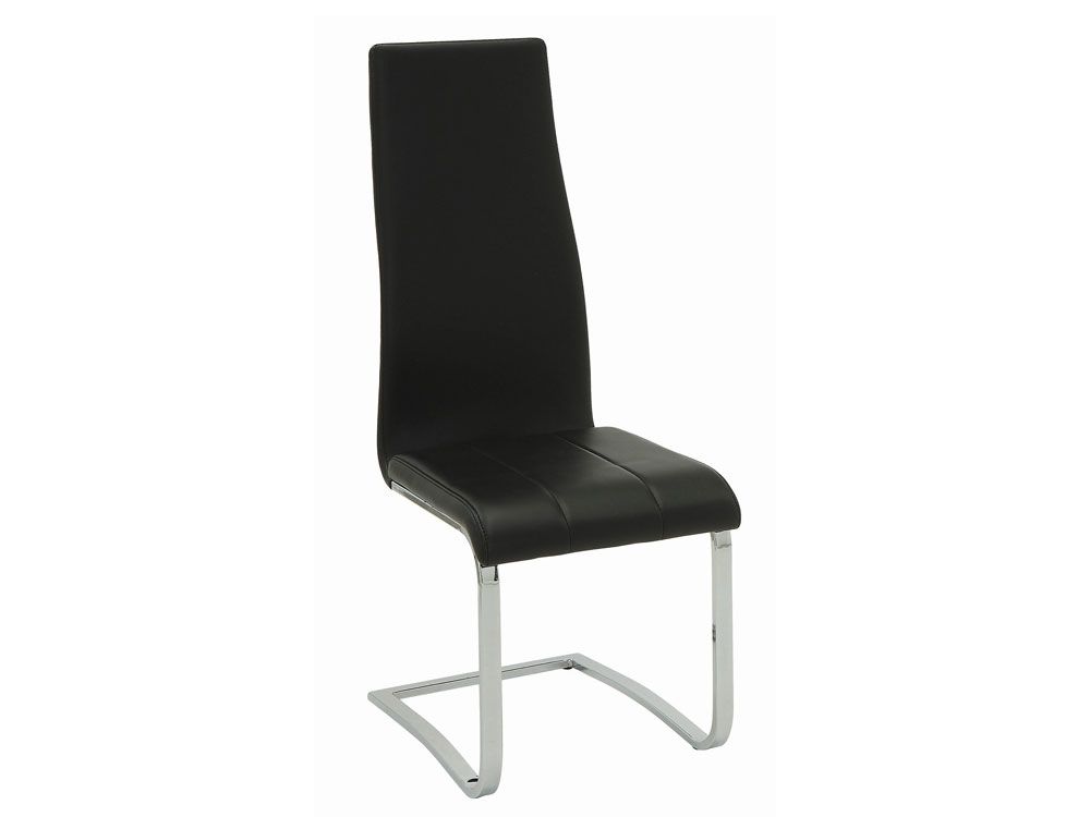 Bryn Black Leather Modern Dining Chair