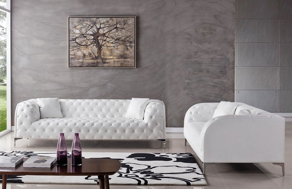 Bryson Tufted Leather Sofa