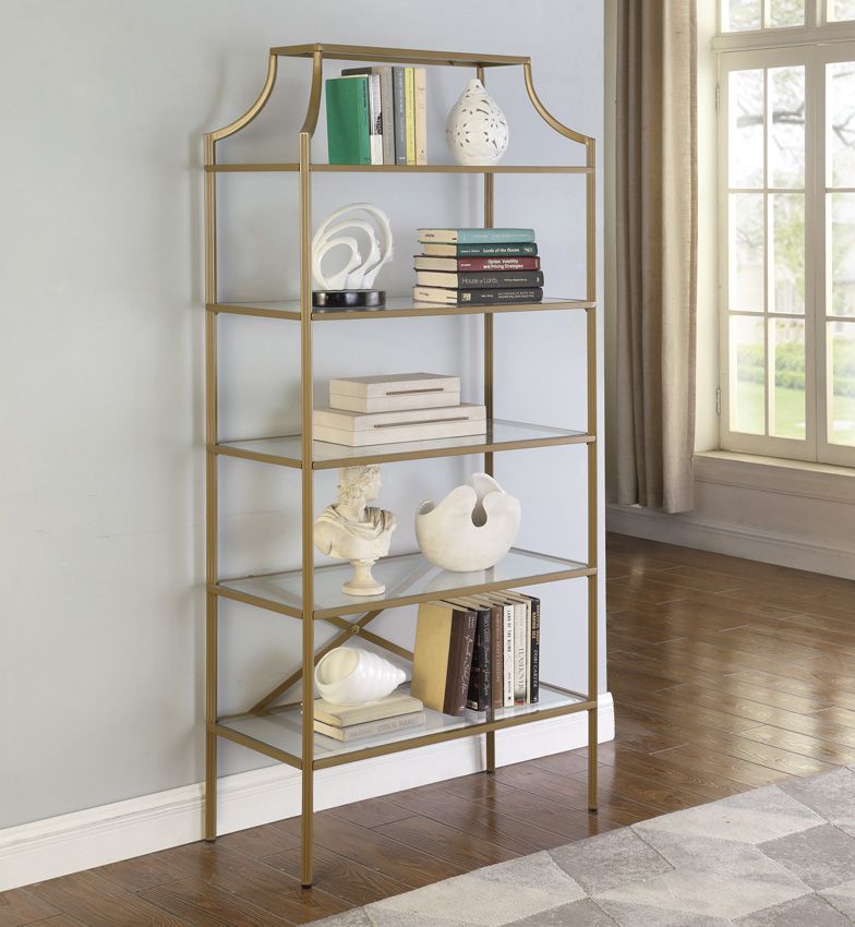 Buchanan Gold Finish Bookcase