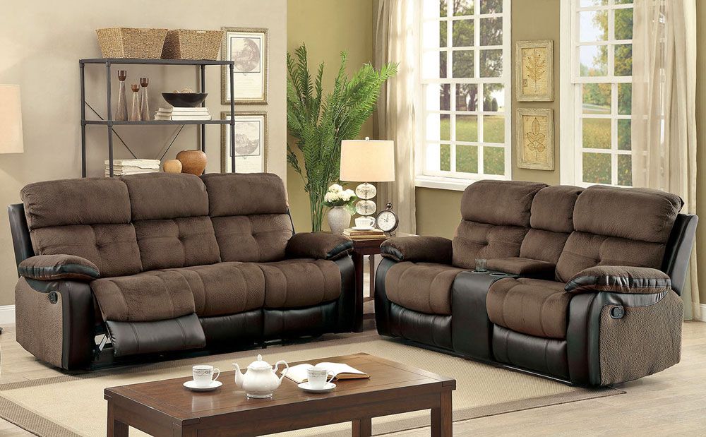 Bunnell Two Tone Recliner Sofa
