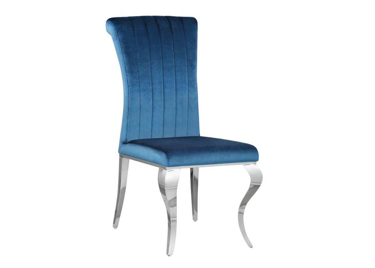 Cabriole Teal Velvet Dining Chair