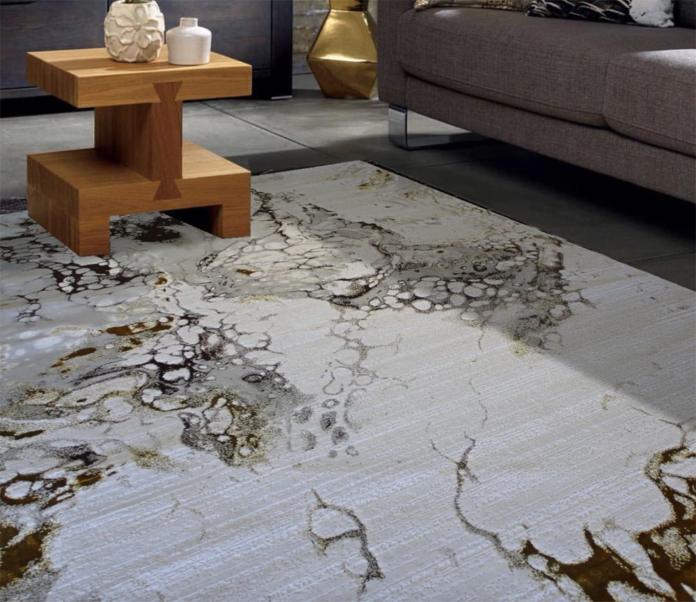 Cadence Beige Modern Rug Setting