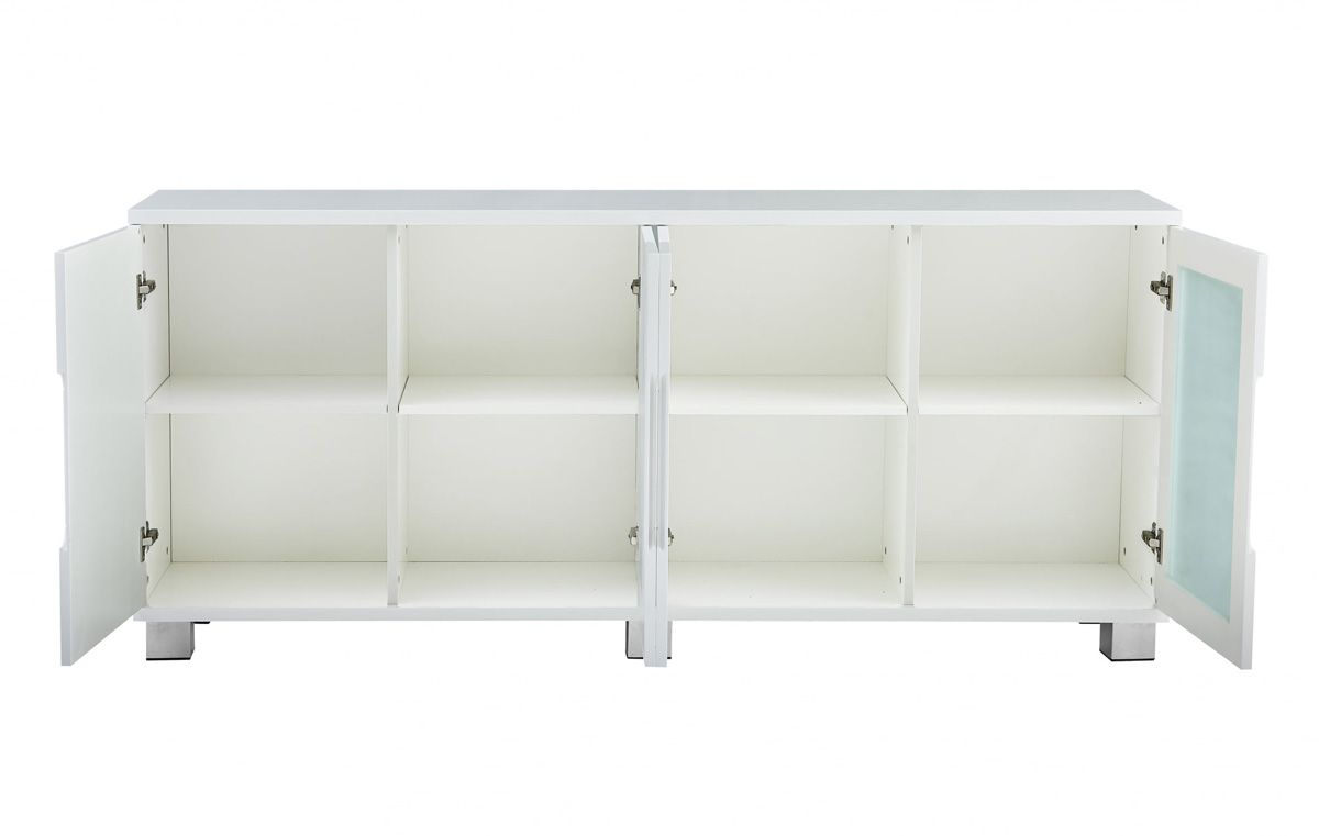 Cadigan White Lacquer Sideboard Storage