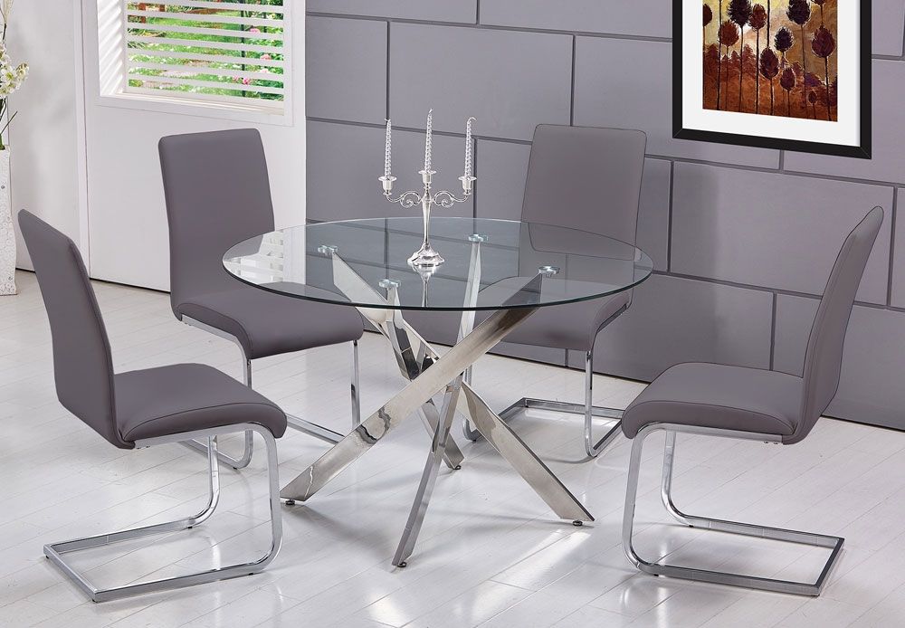 Cady Table With Grey Chairs