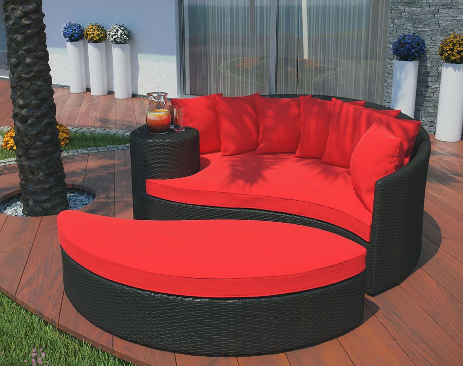Caitlin Modern Daybed With Ottoman