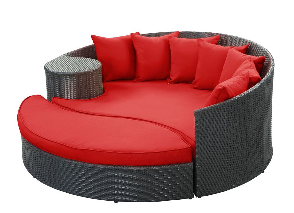 Caitlin Red and Espresso Daybed