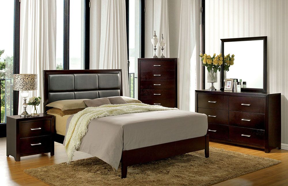 Calvina Bedroom Furniture Espresso Finish