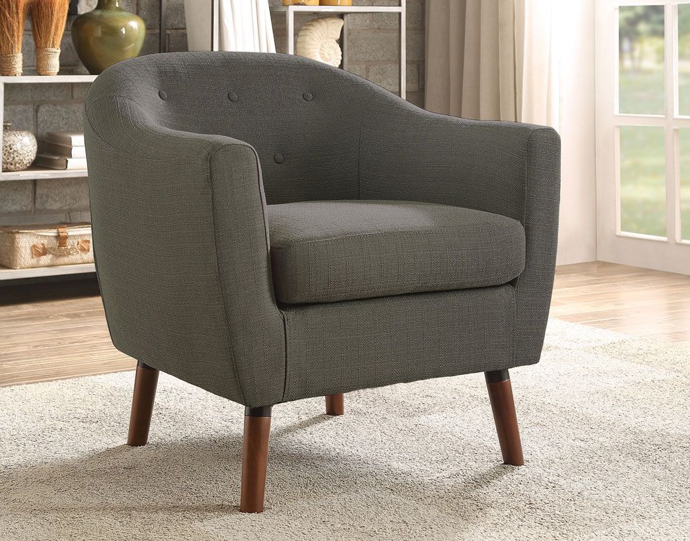 Cambio Grey Linen Fabric Accent Chair