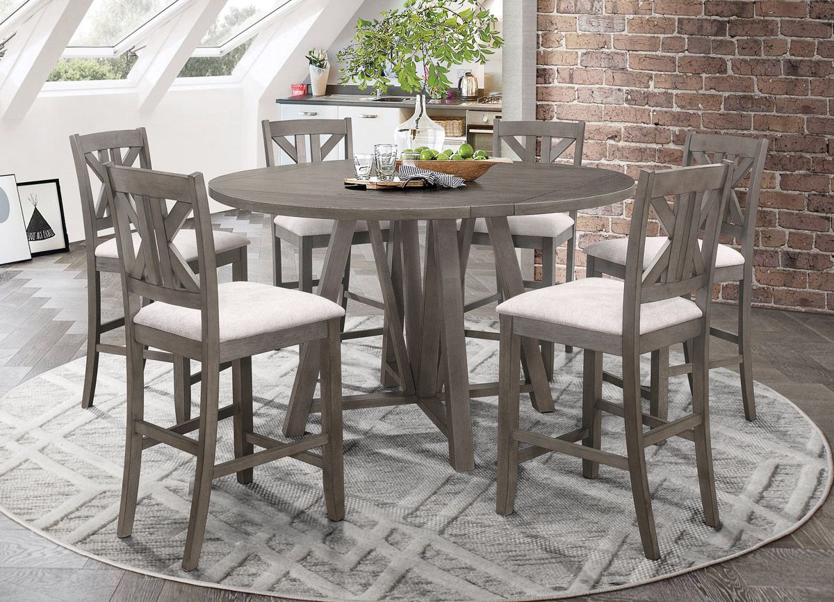 Camelot Square To Round Pub Table Set